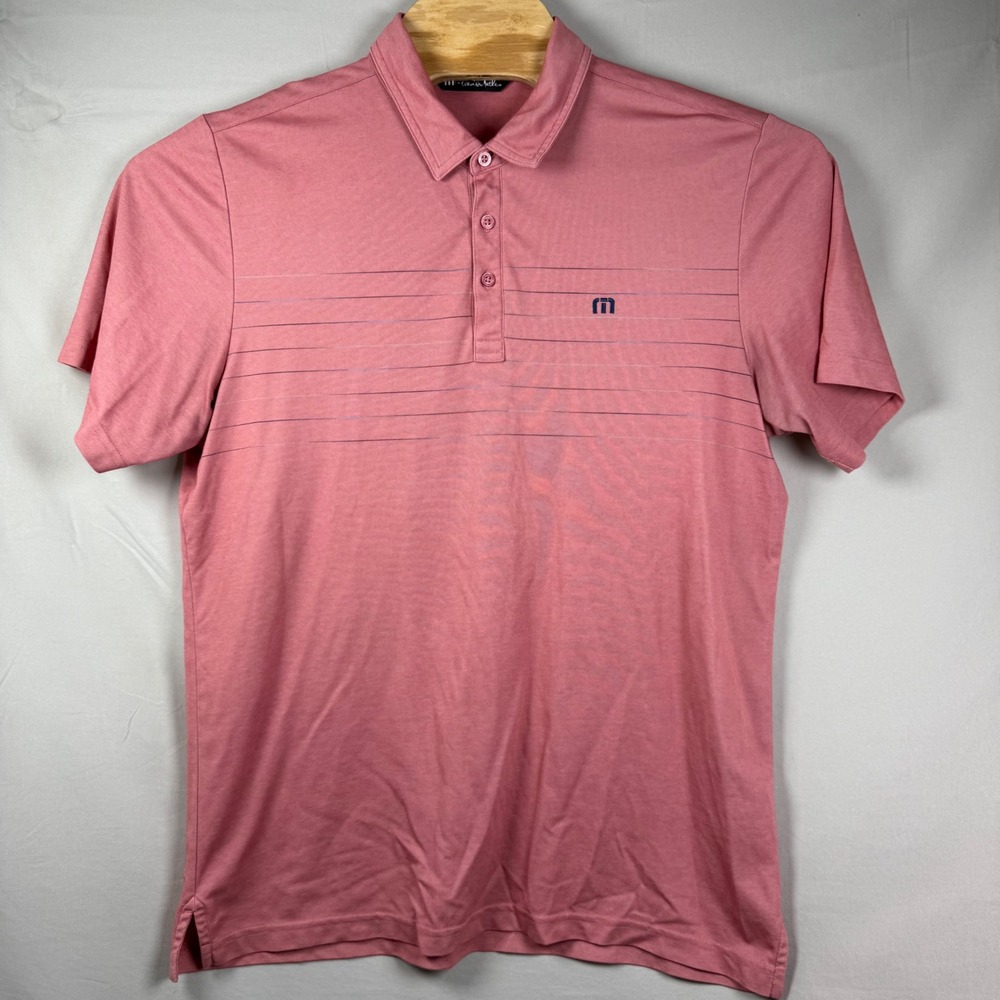 Travis Mathew Golf‎ Polo Shirt Striped Casual Athletic Mens Size XL